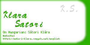 klara satori business card